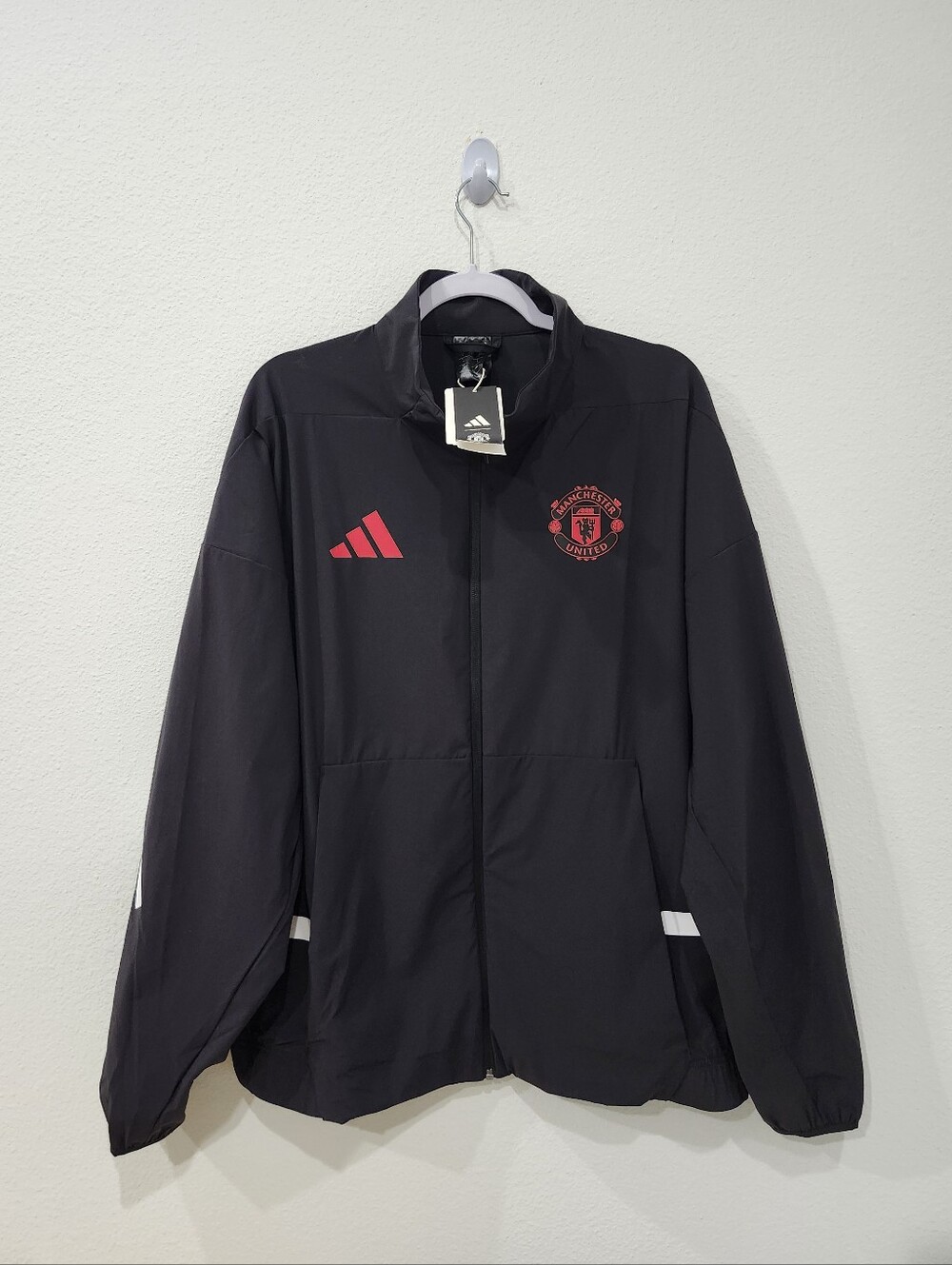 Adidas Manchester United ZNE Anthem N/A Full-Zip Jacket Men's Size Large JM5559